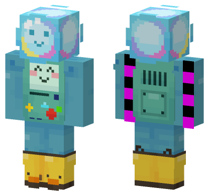 BMO Amp Bubble Minecraft Bedrock skin