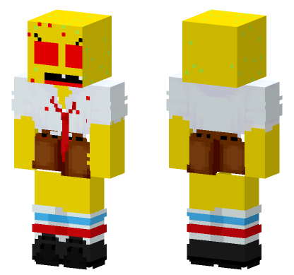 Bob Esponja EXE Minecraft Bedrock skin