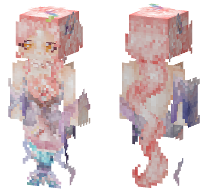 Book Lovers Mermaid Dolia Minecraft Bedrock skin