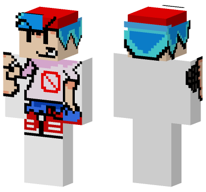 Boyfriend Friday Night Funkin Minecraft Bedrock skin