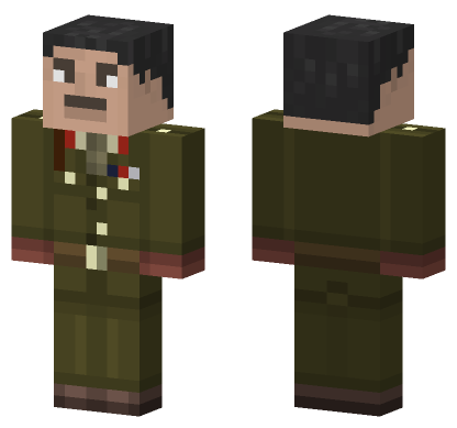 Brigadier Lethbridge Stewart Minecraft Bedrock skin