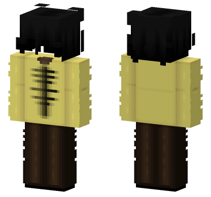 Brown And Yellow Outfit Minecraft Bedrock skin