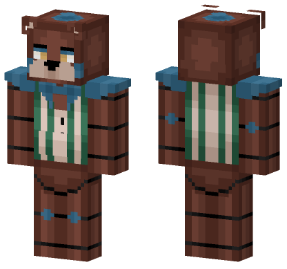 Brown Bear Pajamas Minecraft Bedrock skin