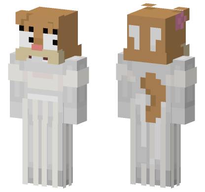 Brown Bunny Girl Minecraft Bedrock skin