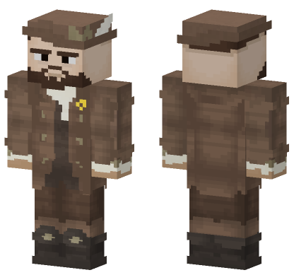Brown Cowboy Hat Minecraft Bedrock skin
