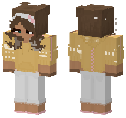 Brown Hair Girl Minecraft Bedrock skin