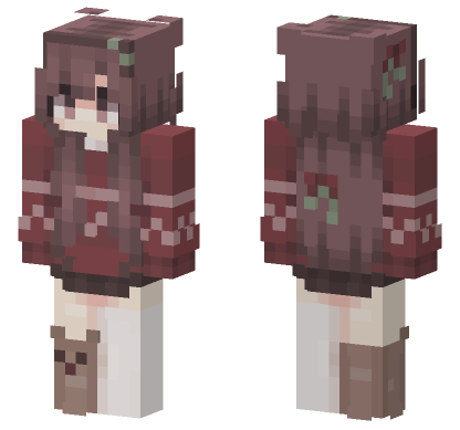 Brown Hair Girl Minecraft Bedrock skin