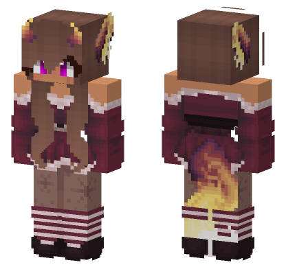 Brown Hair Girl Minecraft Bedrock skin