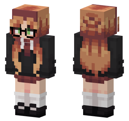 Brown Haired Anime Girl Minecraft Bedrock skin