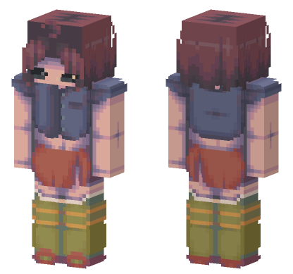 Brown Haired Girl Minecraft Bedrock skin