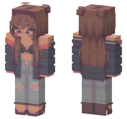 Brown Haired Girl Minecraft Bedrock skin