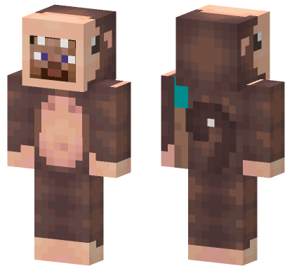 Brown Monkey Skin Minecraft Bedrock skin