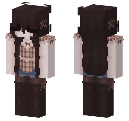 Brown Plaid School Uniform Minecraft Bedrock skin