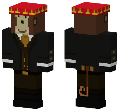 Brown Suit Monkey Minecraft Bedrock skin