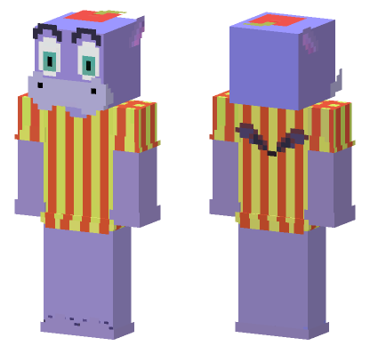 Bruno The Hippo Spyro 2 Alt Minecraft Bedrock skin