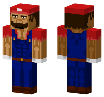Buff Mario Minecraft Bedrock skin