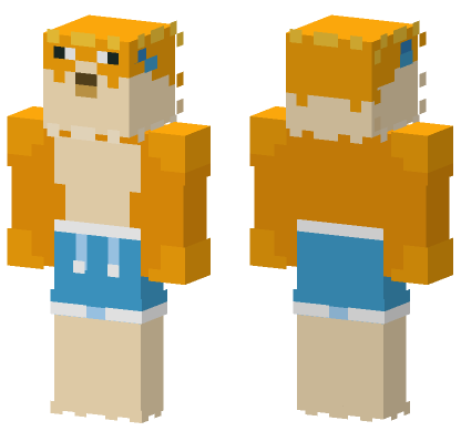 Bufferfish Dog Minecraft Bedrock skin