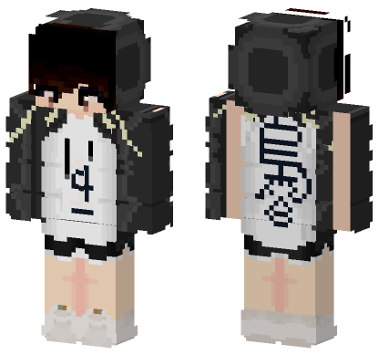 Bukuotohaikyyu Black And White Minecraft Bedrock skin