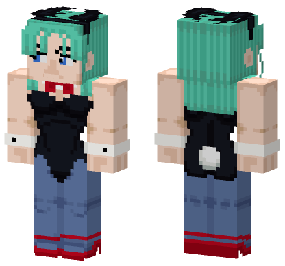 Bulma Playboy Bunny Dragon Ball Minecraft Bedrock skin