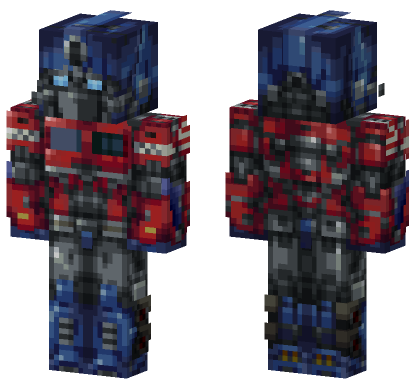 Bumblebee Movie Optimus Prime Minecraft Bedrock skin