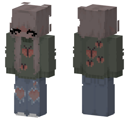 Butterflies Skin Minecraft Bedrock skin