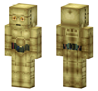 C-3PO Star Wars Minecraft Bedrock skin