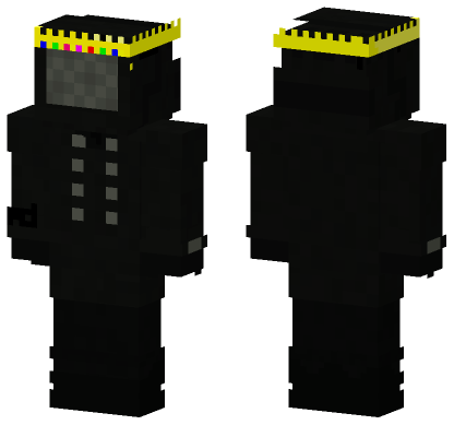 Camera Man With Crown Minecraft Bedrock skin