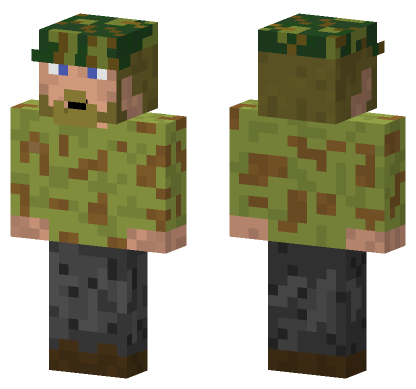 Camouflage Soldier Skin Minecraft Bedrock skin