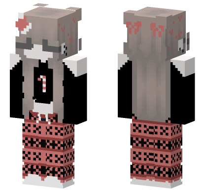Candy Cane Outfit Minecraft Bedrock skin