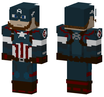 Captain America Age Of Ultron Suit Minecraft Bedrock skin