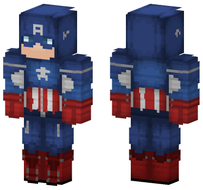 Captain America Avenger Minecraft Bedrock skin