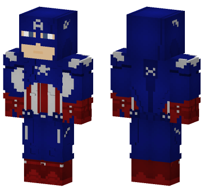 Captain America Marvel Avengers Minecraft Bedrock skin