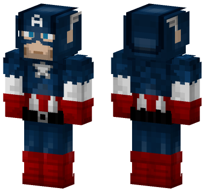 Captain America Suit Minecraft Bedrock skin