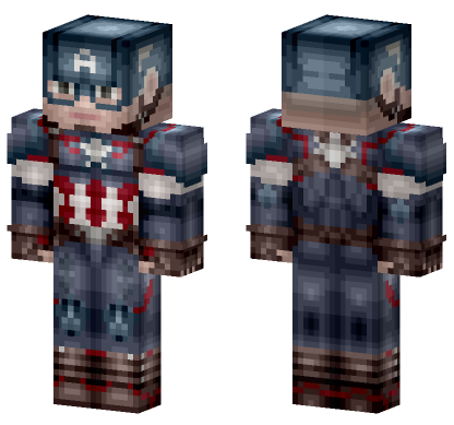 Captain America Suit Minecraft Bedrock skin