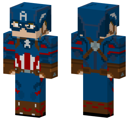 Captain America The Man Out Of Time Minecraft Bedrock skin