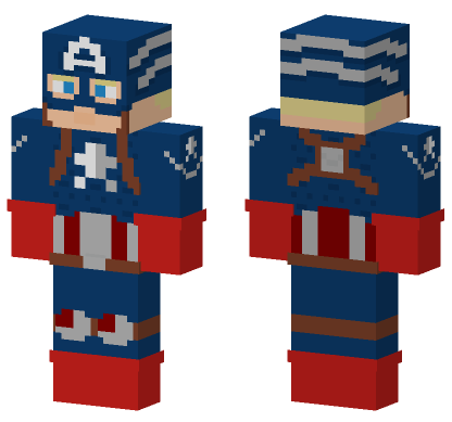 Captain America WW Suit Minecraft Bedrock skin