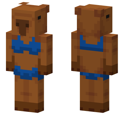 Capybara Blue Bikini Minecraft Bedrock skin
