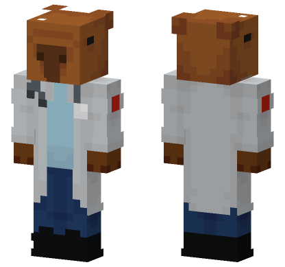 Capybara Doctor Minecraft Bedrock skin