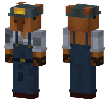 Capybara Miner Minecraft Bedrock skin