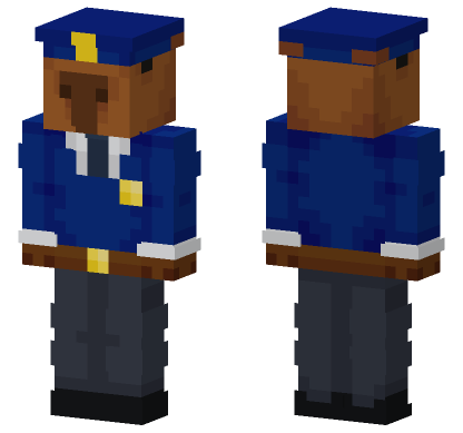 Capybara Policeman Minecraft Bedrock skin