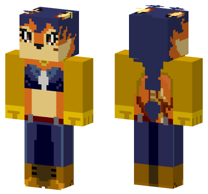Carmelita Fox Outfit Minecraft Bedrock skin