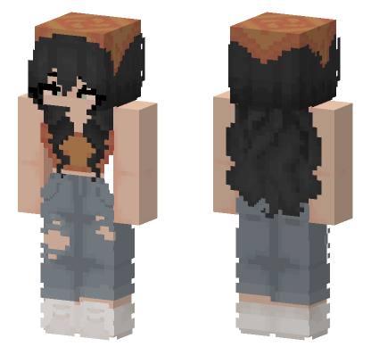 Casual Girl With Braids Minecraft Bedrock skin