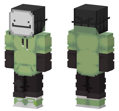 Casual Hoodie With Dream Mask Minecraft Bedrock skin