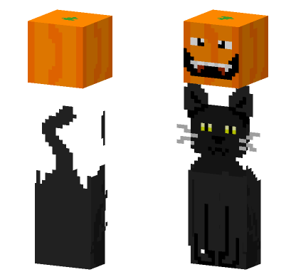 Cat Pumpkin Thing Minecraft Bedrock skin