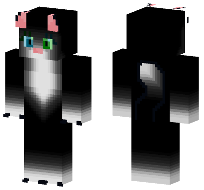 Cat With Blue Green Eyes Minecraft Bedrock skin