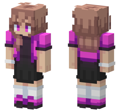 Celine Pink Jacket Minecraft Bedrock skin