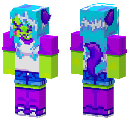 Charlotte Neon Minecraft Bedrock skin