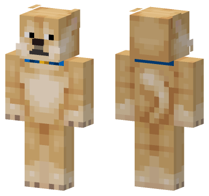 Cheems Doge Skin Minecraft Bedrock skin