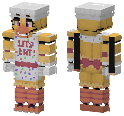 Chica The Chicken Minecraft Bedrock skin