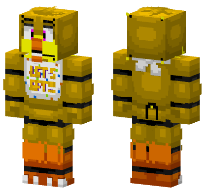 Chica The Chicken Minecraft Bedrock skin